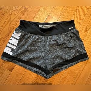 PINK Ultimate Shorts Black and Gray. Size Large